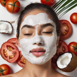 diy face mask coconut tomato